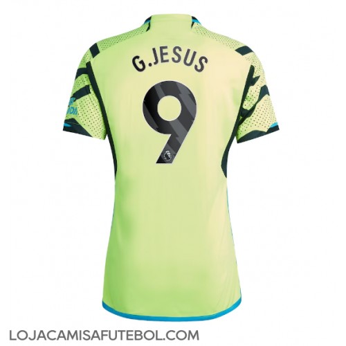 Camisa de Futebol Arsenal Gabriel Jesus #9 Equipamento Secundário 2023-24 Manga Curta
